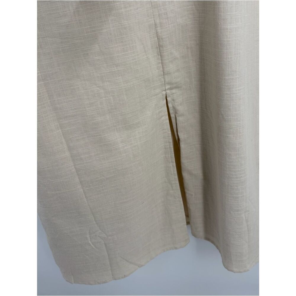 Sabo Ricardo stone tan midi dress womens L NWT milkmaid nautical vacation resort - Picture 4 of 6